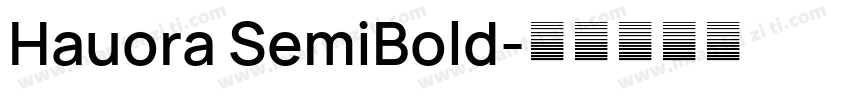 Hauora SemiBold字体转换
